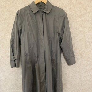 London Fog VTG Women's Trench Rain Coat, Shoulder Pads, Removable Liner Size 10P